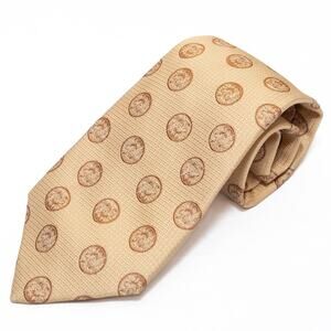 Holland & Holland London Made in England Medallion Textured 100% Silk Tie